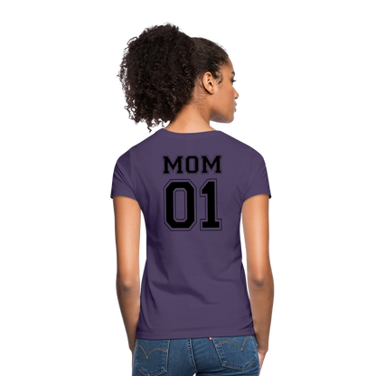 Women's T-Shirt - MOM 01 (black) - Dunkellila