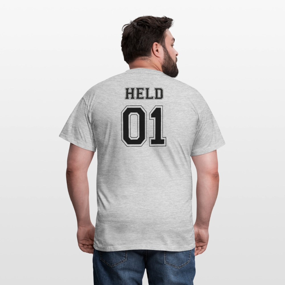 Men's T-Shirt - HELD 01 (black) - Grau meliert