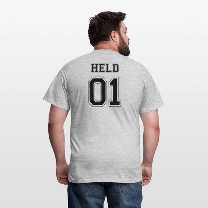 Men's T-Shirt - HELD 01 (black) - Grau meliert
