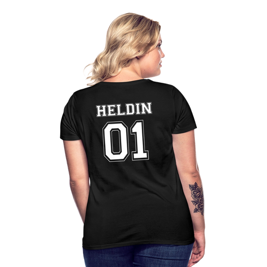 Women's T-Shirt - HELDIN 01 (white) - Schwarz