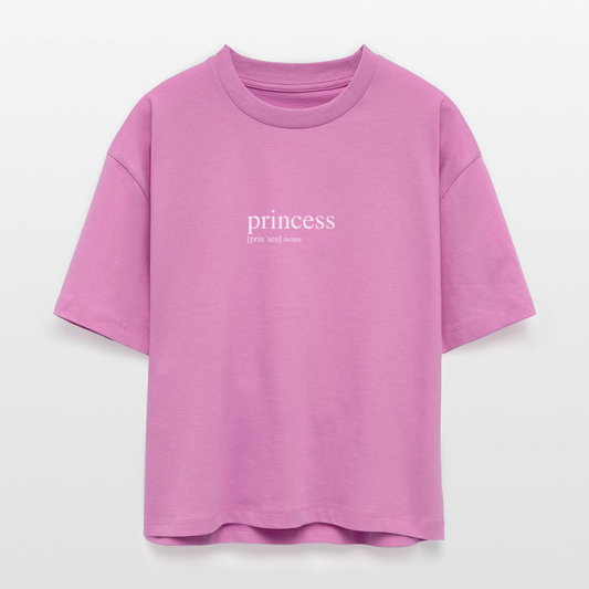 Frauen Boxy Bio-T-Shirt Nova   - princess (white) - pink