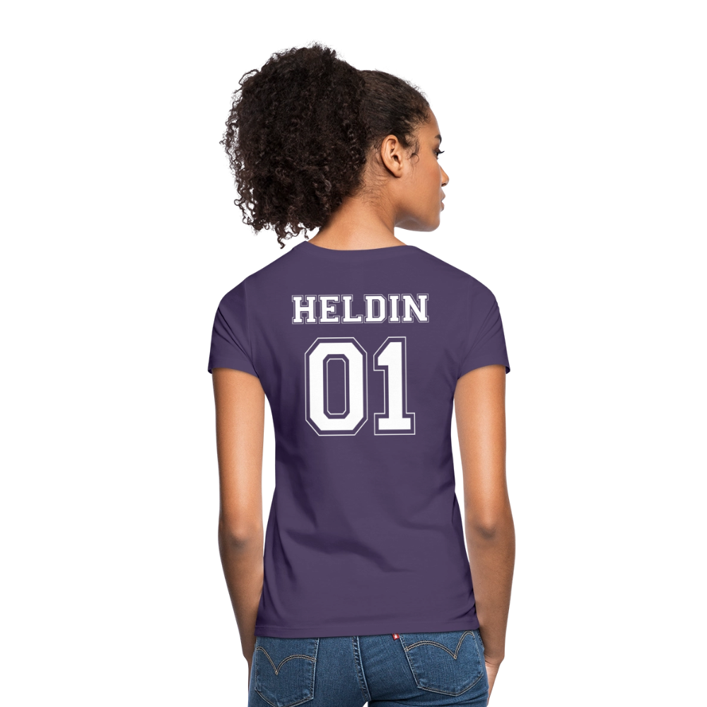 Women's T-Shirt - HELDIN 01 (white) - Dunkellila