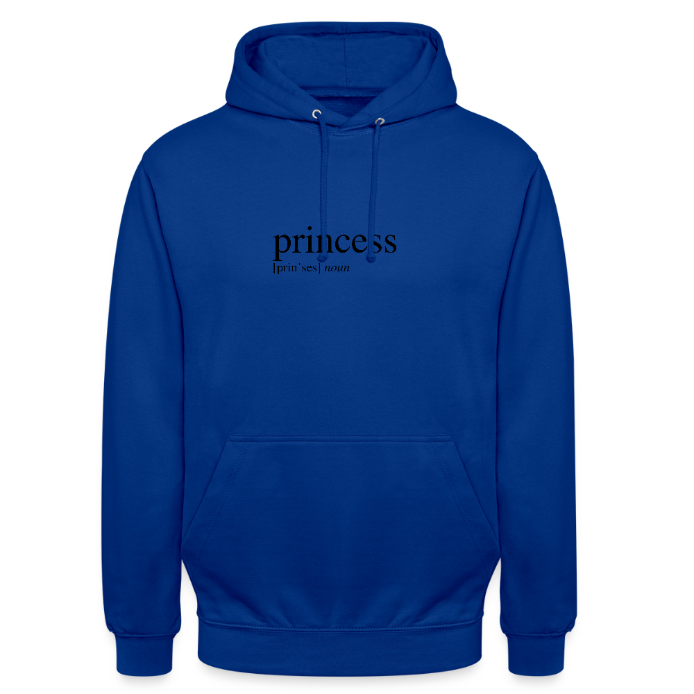 Unisex Hoodie - princess (black) - bright royal
