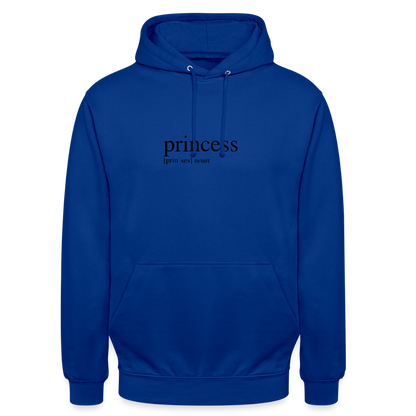 Unisex Hoodie - princess (black) - bright royal