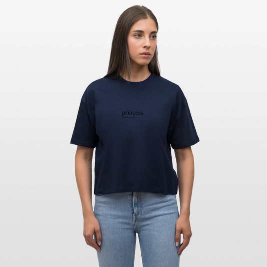 Frauen Boxy Bio-T-Shirt Nova   - princess (black) - navy