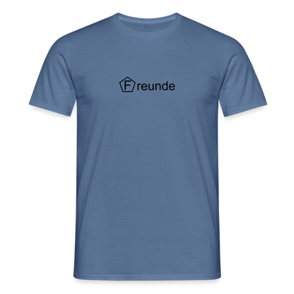 Männer T-Shirt - "Freunde" - Taubenblau 