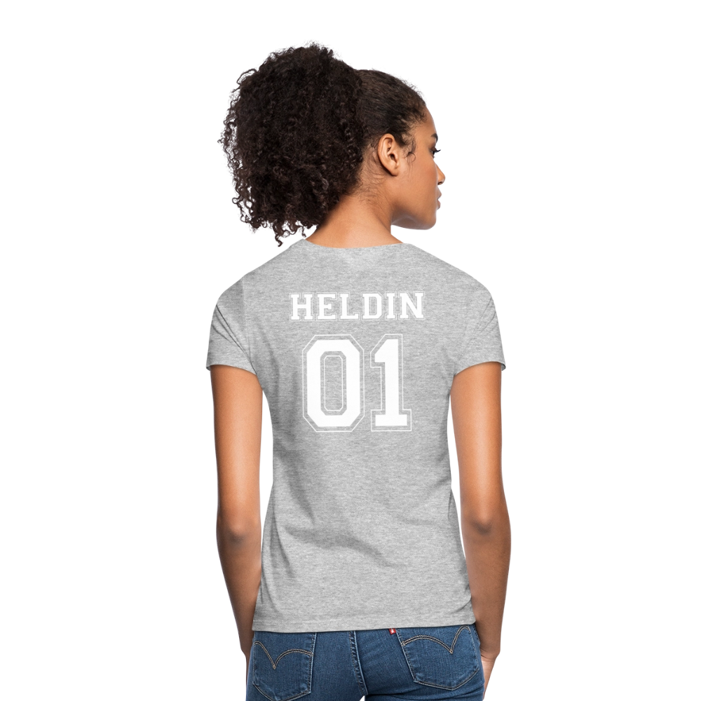 Women's T-Shirt - HELDIN 01 (white) - Grau meliert