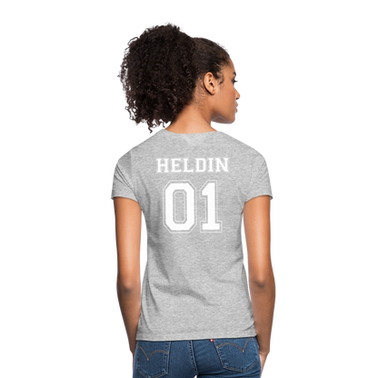 Women's T-Shirt - HELDIN 01 (white) - Grau meliert