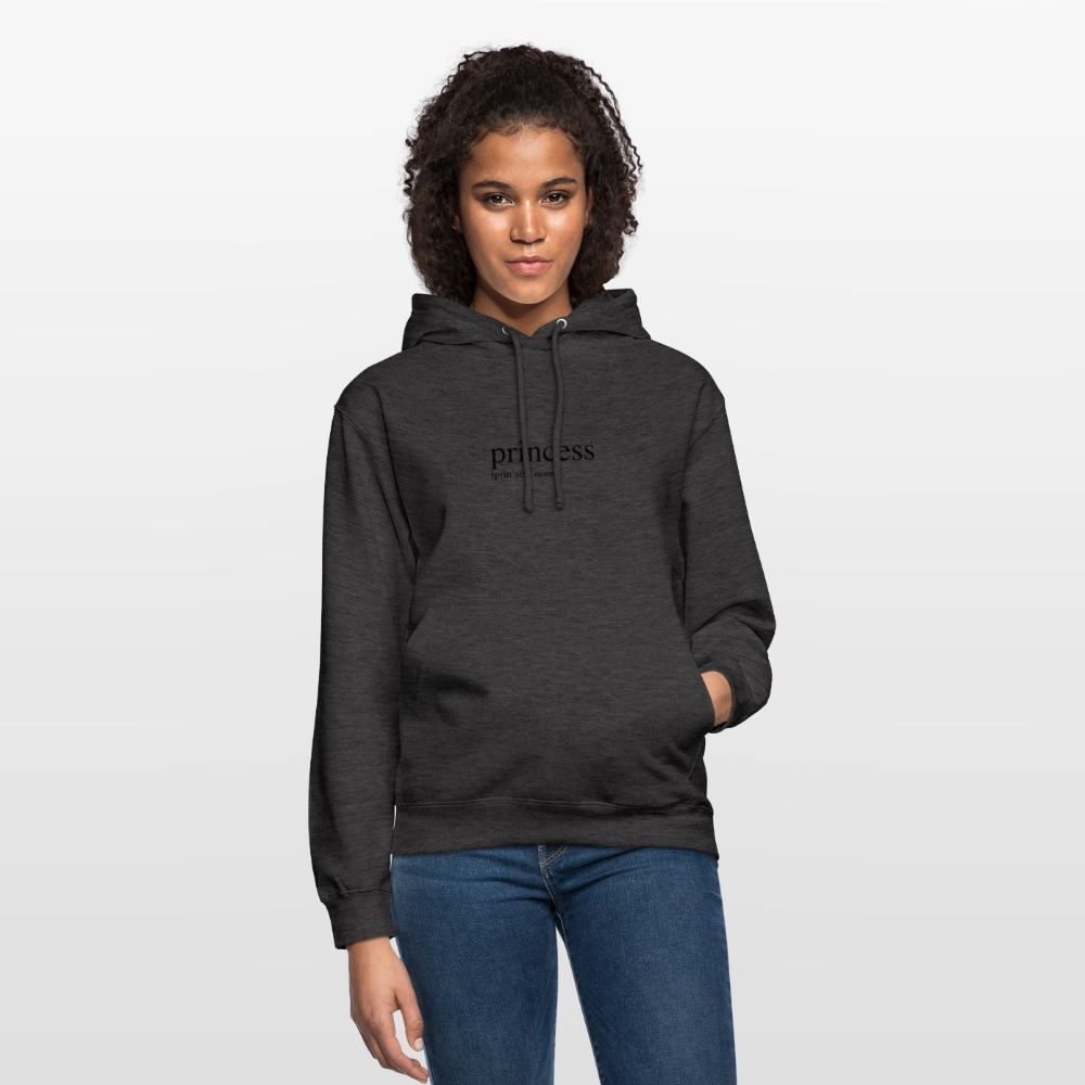 Unisex Hoodie - princess (black) - charcoal grey