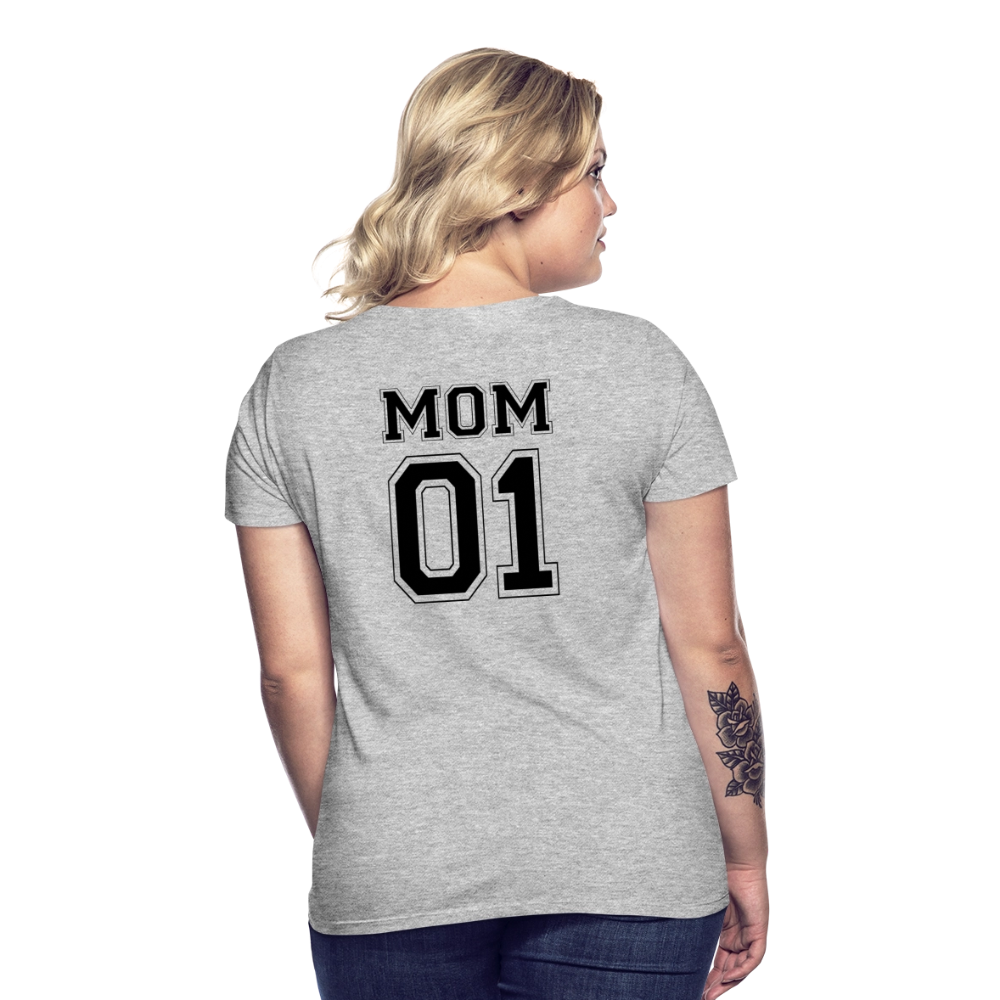 Women's T-Shirt - MOM 01 (black) - Grau meliert