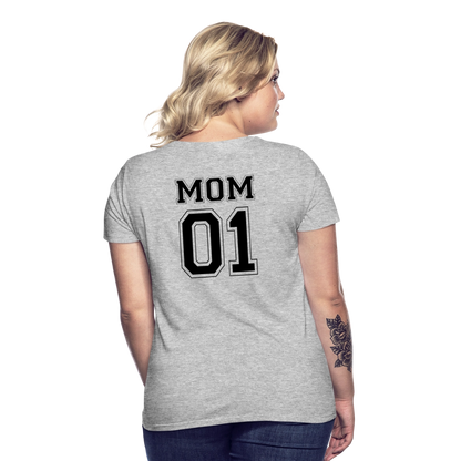Women's T-Shirt - MOM 01 (black) - Grau meliert