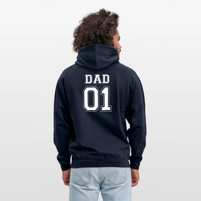 Unisex Hoodie - DAD 01 (white) - Navy