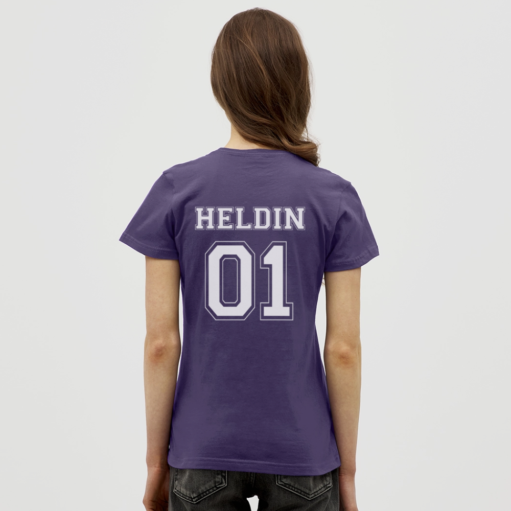 Women's T-Shirt - HELDIN 01 (white) - Dunkellila