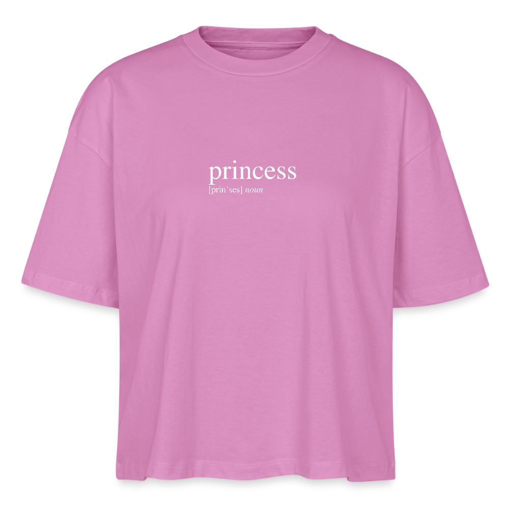Frauen Boxy Bio-T-Shirt Nova   - princess (white) - pink