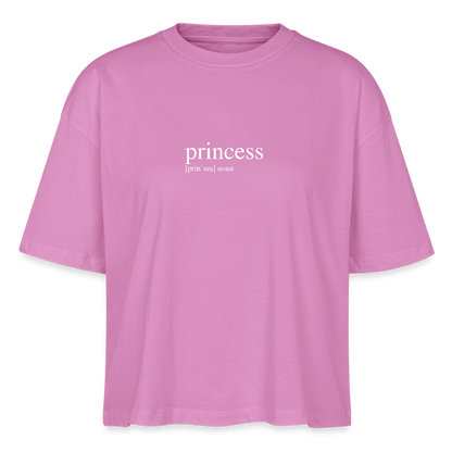 Frauen Boxy Bio-T-Shirt Nova   - princess (white) - pink