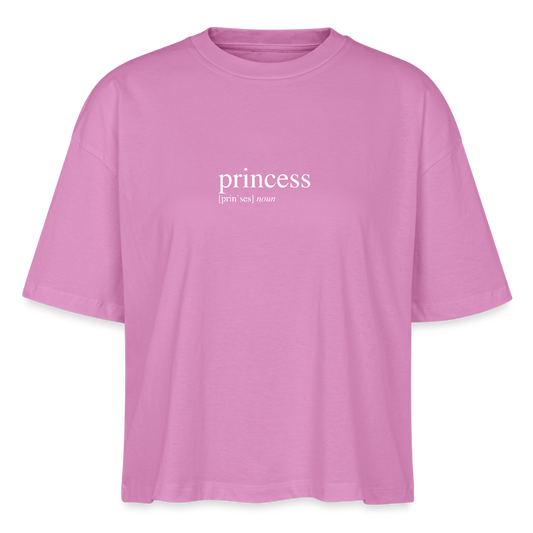 Frauen Boxy Bio-T-Shirt Nova   - princess (white) - pink