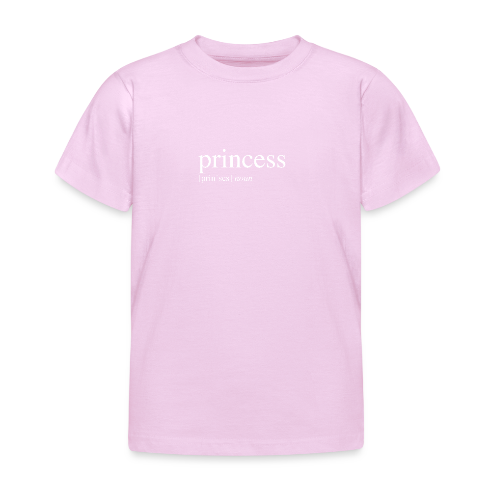 Kids`T-Shirt - princess (white) - light pink