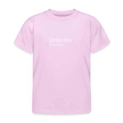 Kids`T-Shirt - princess (white) - light pink