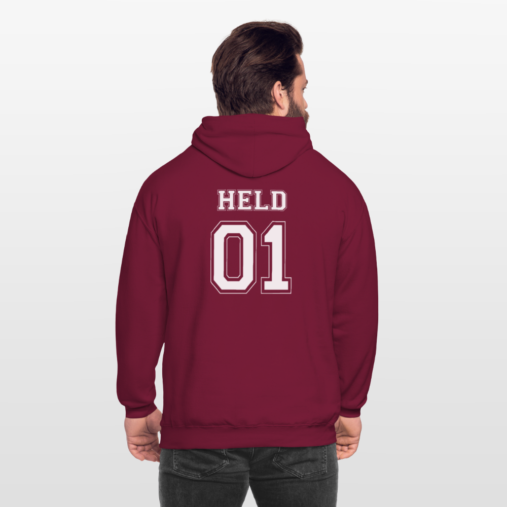 Unisex Hoodie - HELD 01 (white) - Bordeaux