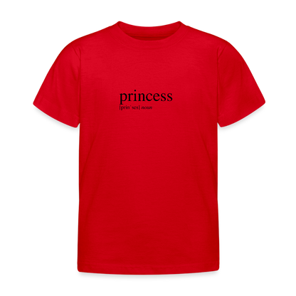 Kids`T-Shirt - princess (black) - red