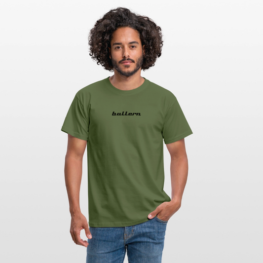 Männer T-Shirt - "ballern_1" - Militärgrün