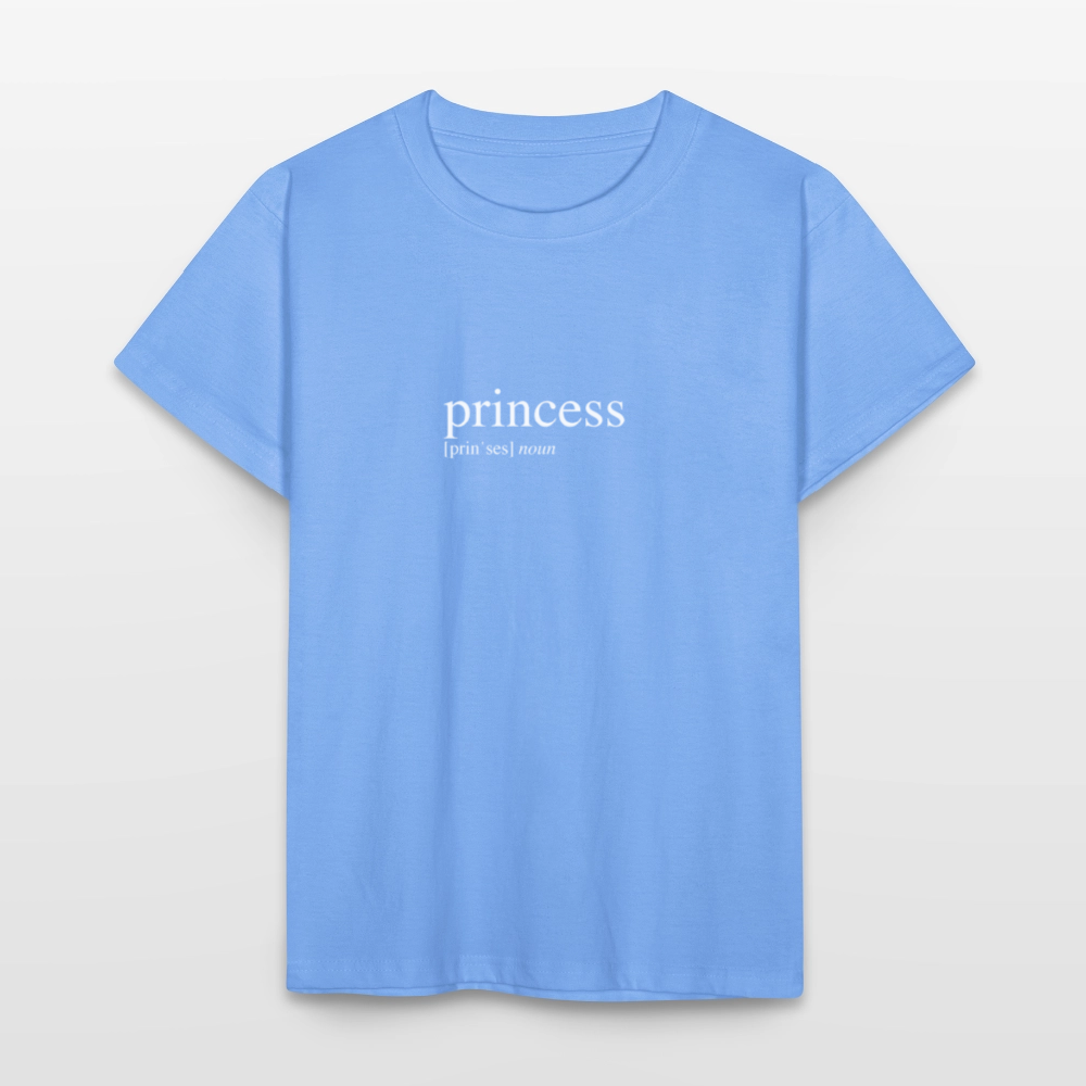 Kids`T-Shirt - princess (white) - sky blue