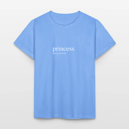 Kids`T-Shirt - princess (white) - sky blue
