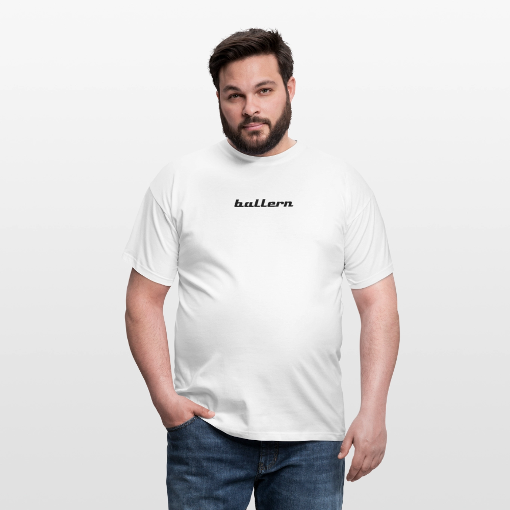 Männer T-Shirt - "ballern_1" - Weiß