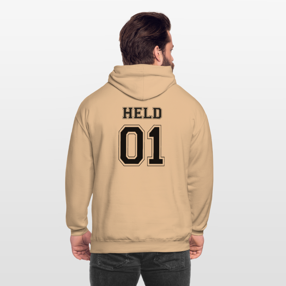 Unisex Hoodie - HELD 01 (black) - Pfirsich