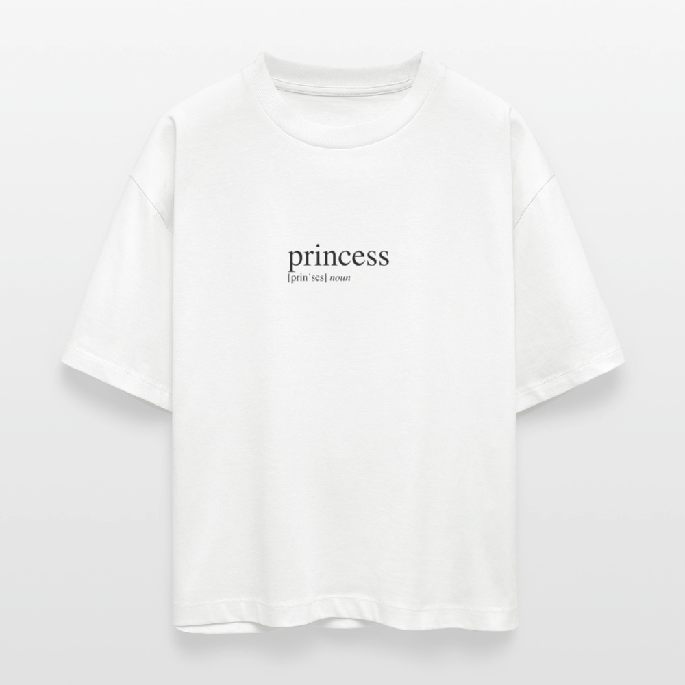 Frauen Boxy Bio-T-Shirt Nova   - princess (black) - white