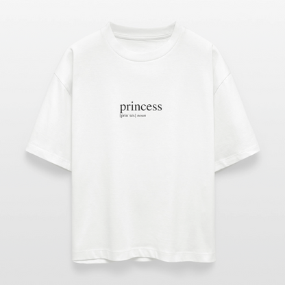 Frauen Boxy Bio-T-Shirt Nova   - princess (black) - white