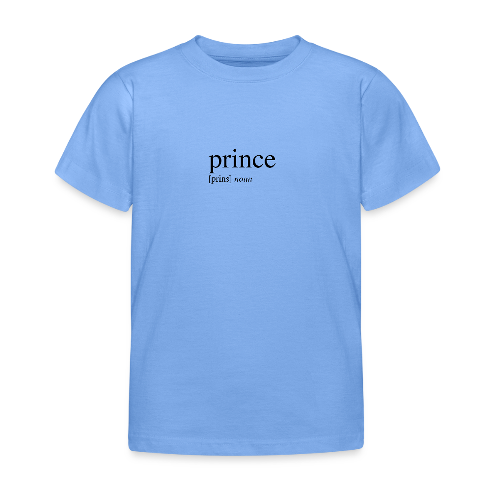 Kids`T-Shirt - prince (black) - sky blue