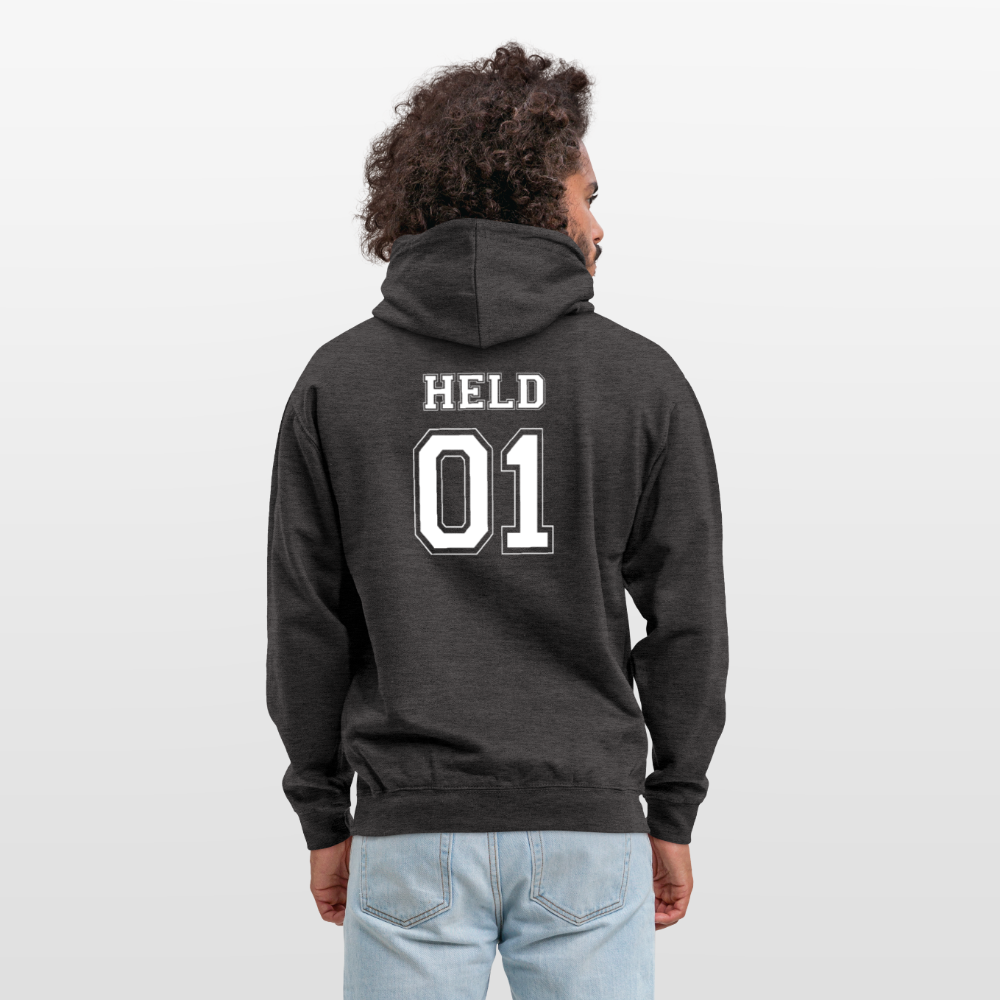 Unisex Hoodie - HELD 01 (white) - Anthrazit