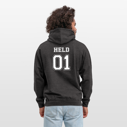 Unisex Hoodie - HELD 01 (white) - Anthrazit