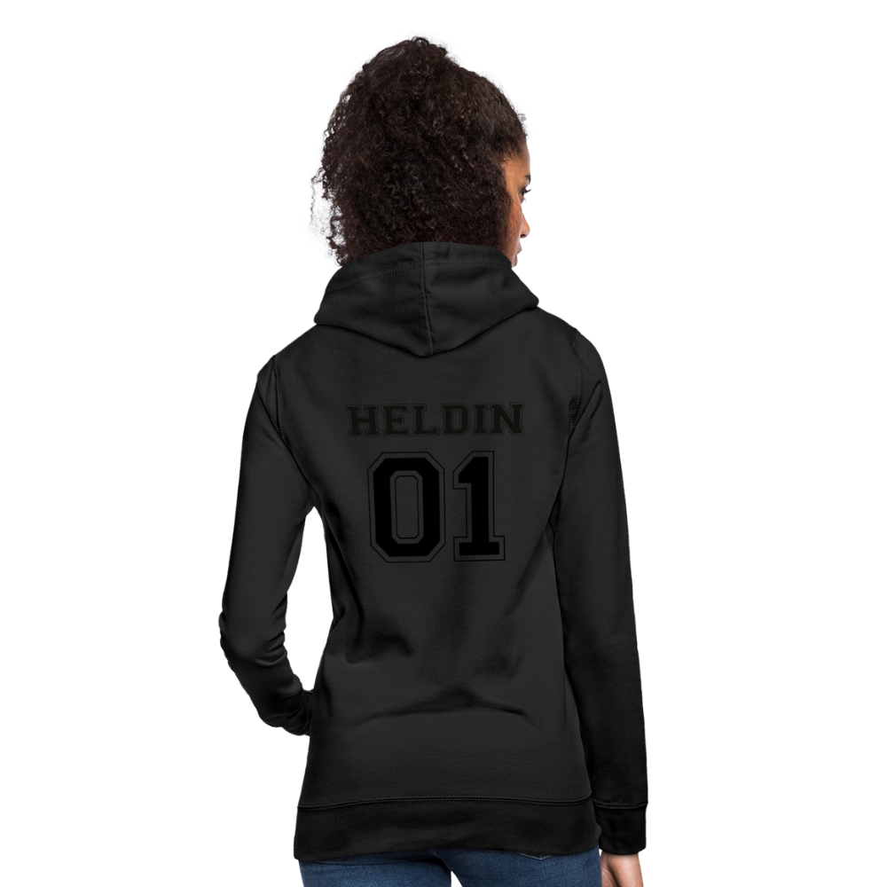 Frauen Hoodie - HELDIN 01 (black) - Schwarz