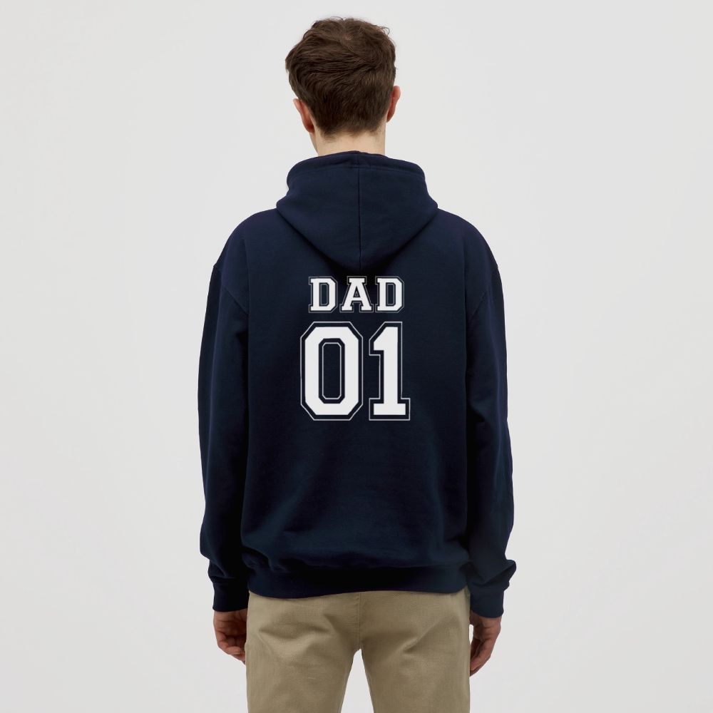 Unisex Hoodie - DAD 01 (white) - Navy