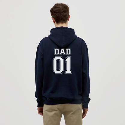 Unisex Hoodie - DAD 01 (white) - Navy