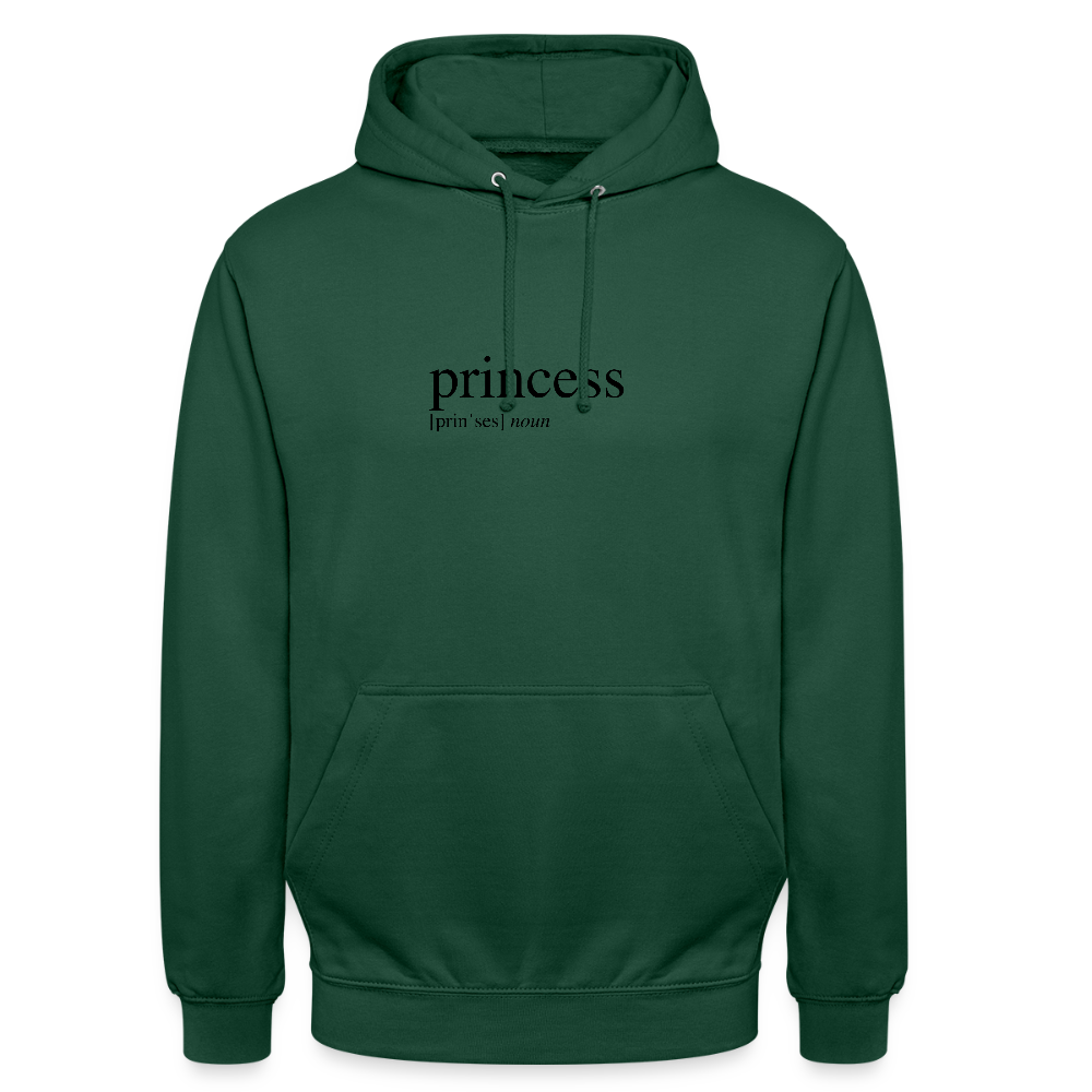 Unisex Hoodie - princess (black) - bottle green