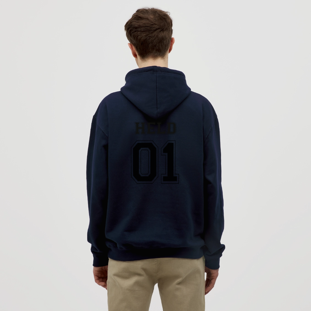 Unisex Hoodie - HELD 01 (black) - Navy