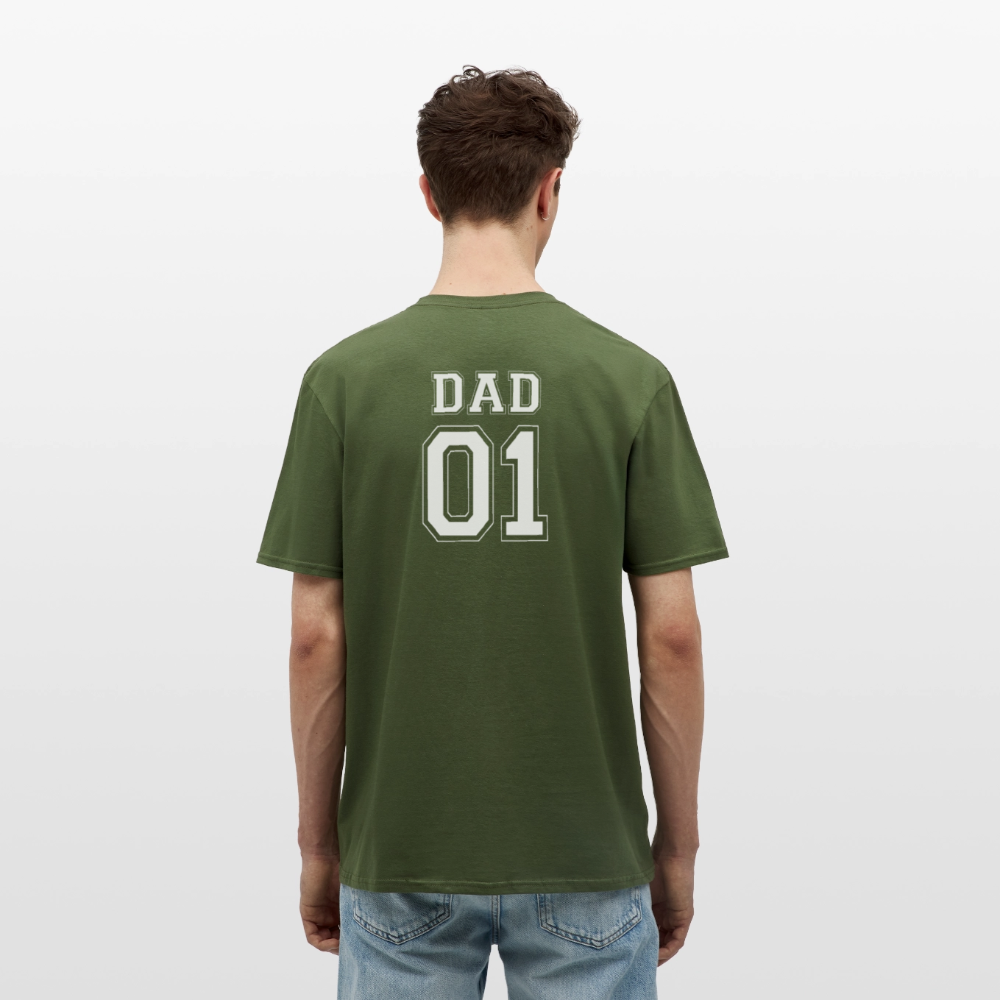 Men's T-Shirt - DAD 01 (white) - Militärgrün