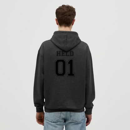 Unisex Hoodie - HELD 01 (black) - Anthrazit