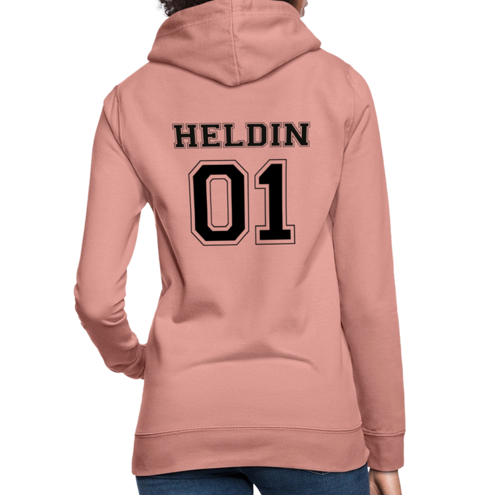 Frauen Hoodie - HELDIN 01 (black) - Altrosa