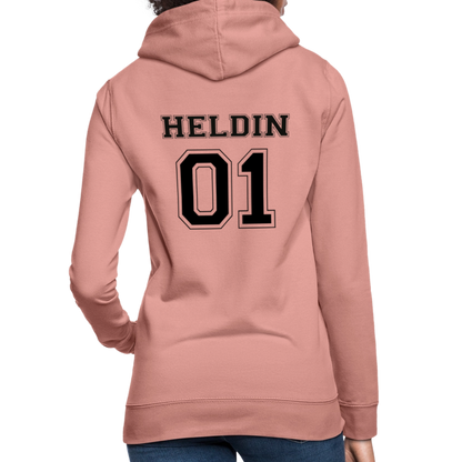 Frauen Hoodie - HELDIN 01 (black) - Altrosa