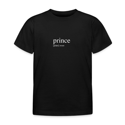 Kids`T-Shirt - prince (white) - Schwarz