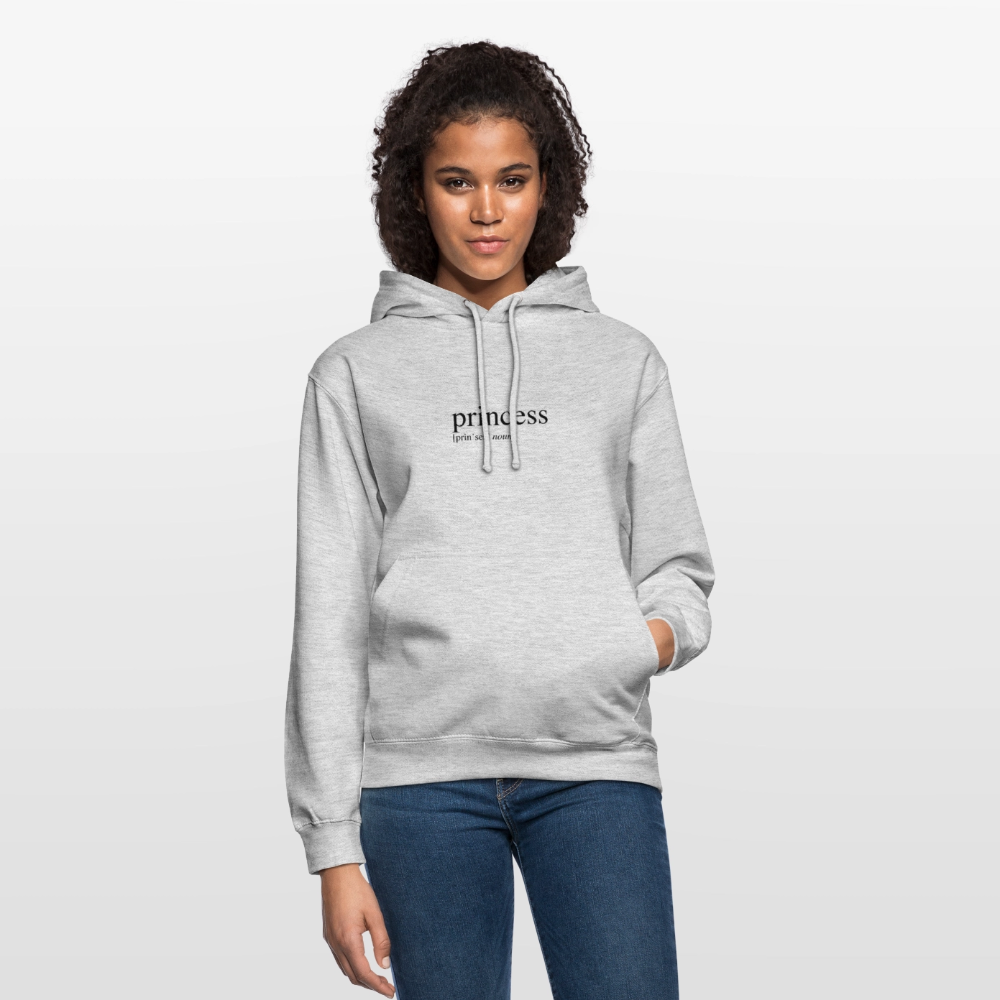 Unisex Hoodie - princess (black) - light heather grey