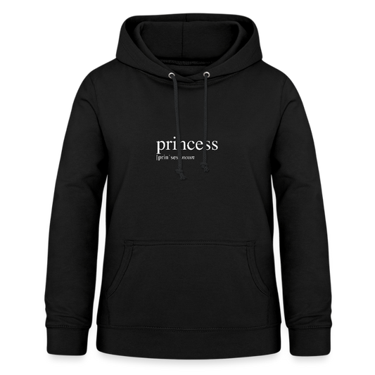 Women's Hoodie  - princess (white) - black