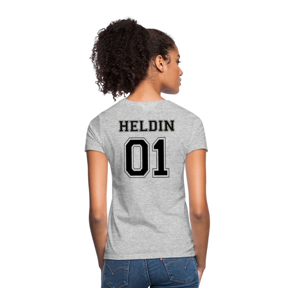 Women's T-Shirt - HELDIN 01 (black) - Grau meliert