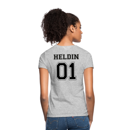 Women's T-Shirt - HELDIN 01 (black) - Grau meliert