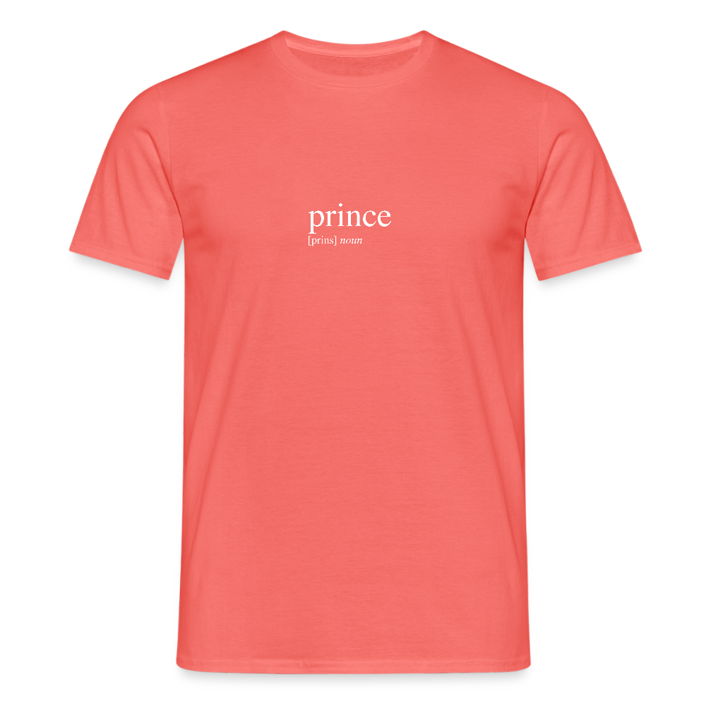 Men's T-Shirt - prince (white) - coral