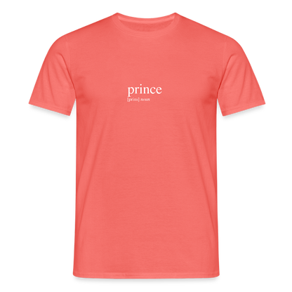 Men's T-Shirt - prince (white) - coral